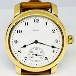 Amazing 1921 Elgin 16S Grade 290 Displat Clear Back Wrist Pocket Watch Runs. Fixed Price $225.00.