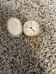 Vintage Westclox Gold Pocket Watch With Cowboy Western Theme Excellent Condition. Fixed Price $45.00.