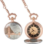 Collectible Pocket Watch With Chain Gift Boxed Suspension Bridge James Finley. Fixed Price $13.45.