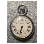 Sears Vintage Mechanical Pocket Watch 18 Size White Roman Dial Train Case. Fixed Price $35.50.