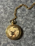Franklin Mint National Fish Wildlife Whitetail Deer Buck Pocket Watch. Fixed Price $25.00.