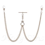 Made The Uk Silver Colour Albert Pocket Watch Chain With Crown Ring. Fixed Price $15.00.