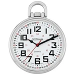 Gotham Men's Silver-tone Slim Railroad 24 Hour Quartz Pocket Watch # GWC15029S. Fixed Price $79.95.