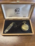 Colibri Swiss Quartz Pocket Watch & Knife Set Hunting Scene Ducks Boxed. Fixed Price $59.95.