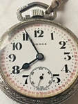 Vintage Men's Pierce Pocket Watch Swiss Made With Classic Antique Ecco Chain. Fixed Price $109.12.