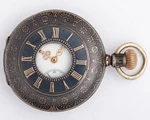 Antique Longines Demi-hunter Pocket Watch W/silver Niello Case Out Of Estate!. Fixed Price $495.00.