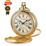 Whodoit Smooth Double Open Cover Mechanical Pocket Watch, Unisex, MW138-GOLD. Fixed Price $99.99.