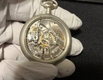 Hampden 1908 Gen'l Stark Salesman Case Nickel Pocket Watch 12S 15J Arabic. Fixed Price $225.00.