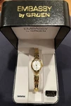 Woman Watch Embassy By Gruen, Gold Tone, Stretch Band. Fixed Price $24.00.