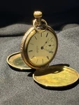 Antique 1877 Elgin Pocket Watch Key Wind /17S/ Wadsworth 14K Gold Filled Case. Fixed Price $118.50.