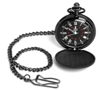 Matte Black Pocket Watch With Removable Chain Gift Box. Fixed Price $11.99.