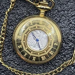 Vtg Stauer Silver Liberty Half Dollar Eagle Coin Mechanical Wind Up Pocket Watch. Fixed Price $117.60.