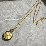 Chandler Swiss Made Antique Pocket Watch Pendant Rose Blue Gold Tone Quartz. Fixed Price $170.00.