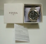 New Fossil Men Stainless Steel Chronograph Watch Black Dial BQ1238. Fixed Price $95.99.