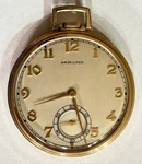 Hamilton 921 Art Deco 14K Solid Gold Pocket Watch 10S Jewels Dress. Fixed Price $2050.00.