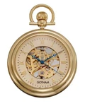 Gotham Men's Gold-tone 17-JEWEL Mechanical Pocket Watch From Japan. Fixed Price $804.99.