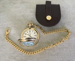 Vintage 60 Citation Gold Tone Quartz Pocket Watch W/ Case; Dept. Of The Army. Fixed Price $24.99.