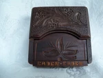 Antique Carved Wood Pocket Watch Display Stand Felt Line Baden-baden Germany. Fixed Price $75.00.
