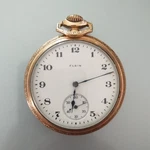 Antique 1917 Elgin Jewel Pocket Watch Gold Filled Ornate Case Serial 20197930. Fixed Price $225.00.