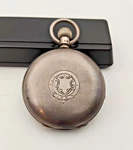 Antique Stirling Silver Pocket Watch 1890 Full Hunter Waltham Am. Co. Runs. Fixed Price $363.26.