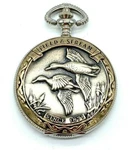 Field & Stream Men's Silver Duck Two-toned Round Pocket Watch. Fixed Price $28.88.