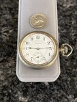 Antique 1916 Burlington Grade 107 Model 8 Side Pocket Watch 21 Jewels - Running. Fixed Price $299.00.
