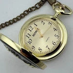 Benrus Pocket Quartz Watch Gold Tone Half Hunter Motorcycle Analog New Battery. Fixed Price $25.49.