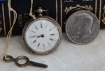 Remontoir .800 Silver Pocket Watch Cylindre Rubis Ladies Bristol B.w.c BT1104. Fixed Price $99.50.