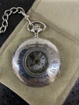 Jean Pierre Of Switzerland Double Hunter Sterling Silver Pocket Watch. 17 Jewels. Fixed Price $664.64.