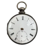 Antique Jos Johnson Farm House Key Wind Cylinder Escapement Pocket Watch Silver. Fixed Price $118.65.