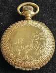 Antique American Waltham 14K Gold Pocket Watch, 1897 Emperor Case Unusual Edge. Fixed Price $3200.00.