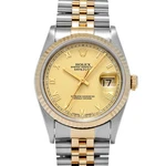 Rolex Datejust 16233 36MM Stainless Steel Champagne Wristwatch #WW1529. Fixed Price $10354.55.
