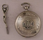 Military Ottoman Award Louis Perret Brenets 1870'S Swiss Pocket Watch Serviced. Fixed Price $895.00.