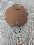 Vera Bradley Essential Pocket Mirror Brown Roasted Pecan Round Compact Case. Fixed Price $13.99.