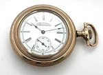 1893 American Waltham 6S Pocket Watch 20 Year Gold Filled Stretched Case. Fixed Price $199.00.