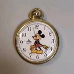 Vintage Lorus Quartz Disney Mickey Mouse Gold Tone Pocket Watch. Fixed Price $25.00.