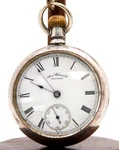 Waltham P.s. Bartlett Running Pocket Watch 18 Size 15 Jewel Coin Silver Case. Fixed Price $199.99.