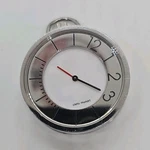 Cleto Munari Pocket Watch Quartz Ss Silver Case White Dial Arabic 9605. Fixed Price $22.00.