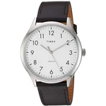 Timex Men's Watch Easy Reader Quartz White Dial Black Leather Strap TW2T718009J. Fixed Price $39.81.