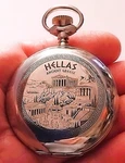 Nickel Cased Hampden, Model 5, 18S, 15JS Full Hunter Pocket Watch,fwo. Fixed Price $279.85.