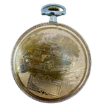 Antique 18S Keystone Deco Bus Engrave Open Face Pocket Watch Case Nickel Usa. Fixed Price $33.90.