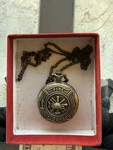 Firefighter Pocket Watch Necklace Bronze Tone Quartz Metal Pendant W/ Chain. Fixed Price $10.00.