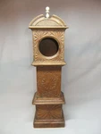 Antique Carved Pocket Watch Stand Holder Wood Longcase Grandfather Clock. Fixed Price $134.45.