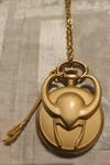 Marvel Loki Accutime Pocket Watch Necklace Goldtone Helmet. Fixed Price $17.00.