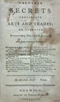 1795 Valuable Secrets Arts & Trades 1ST American Edition Norwich Connecticut. Fixed Price $450.00.
