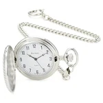 Bucasi PW1020SG Hunting Case Engravable Silver Gold Tone Chain Pocket Watch. Fixed Price $49.95.