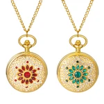 Women's Luxury Rhinestone Flower Case Arabic Numerals Quartz Analog Pocket Watch. Fixed Price $13.99.