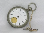 Antique 1873 Elgin National Gm Wheeler Keywind Silveroid Pocketwatch, For Repair. Fixed Price $105.00.