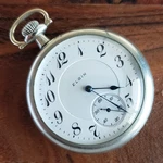 1904 Elgin No. 280 Railroad Pocket Watch Class-a 17J 16S 3-FINGER Bridge Display. Fixed Price $575.00.