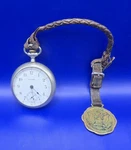 Antique Waltham Wind-up Pocket Watch W/leather Strap & Seal Of Us Fob *works*. Fixed Price $175.00.